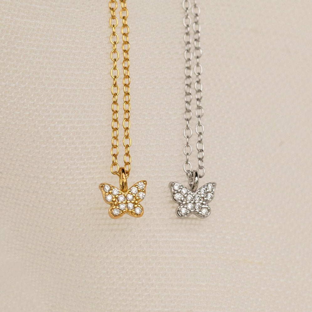 Mandy Pave Butterfly Necklace