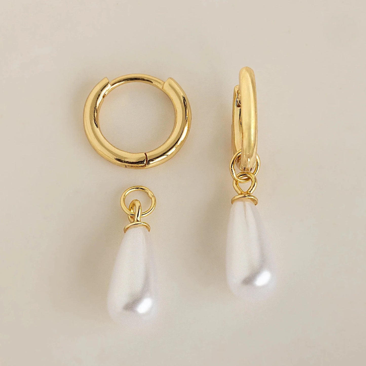 Pearl Teardrop Huggies
