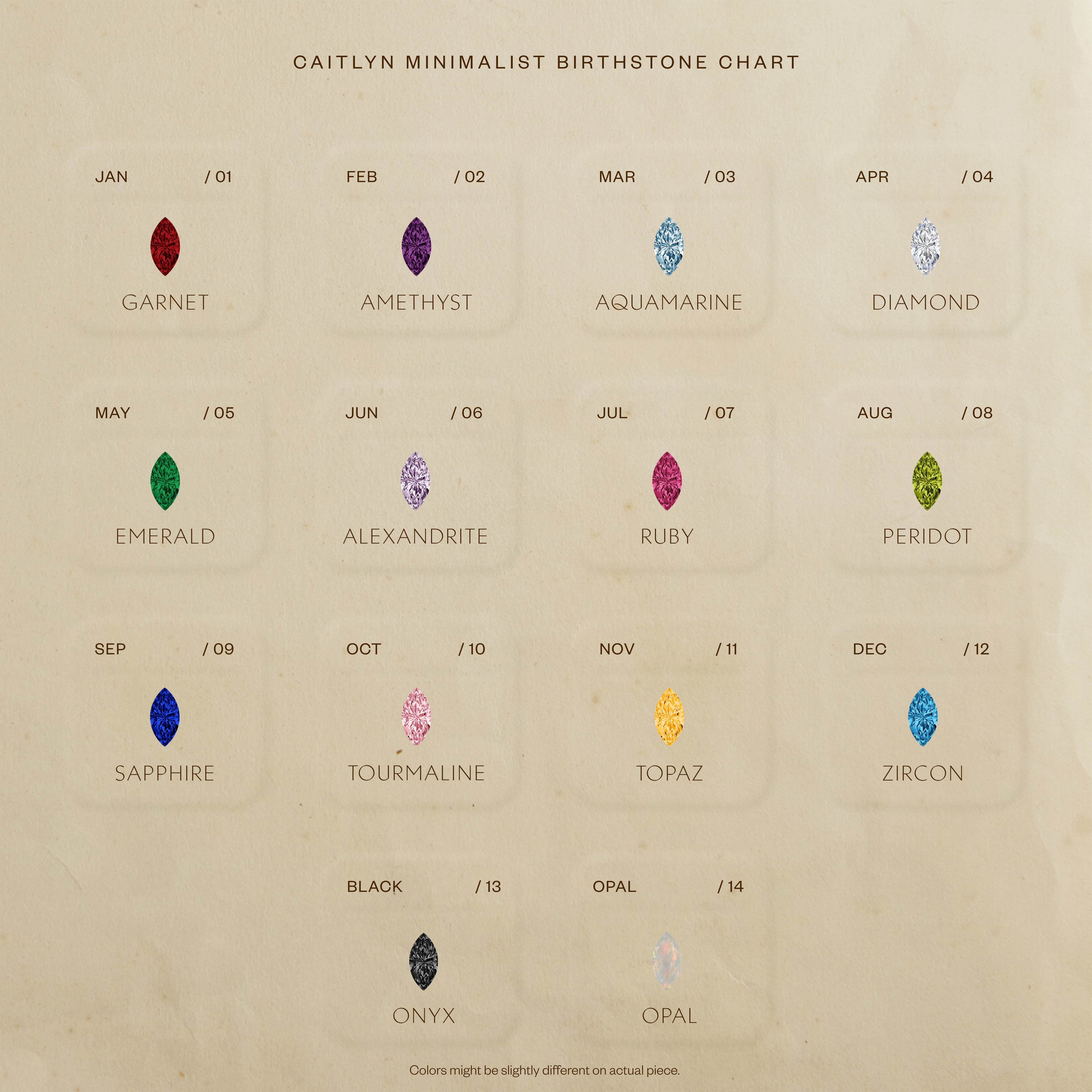 Multiple Marquise Birthstone Bracelet