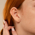 Pink Baguette Opal Studs