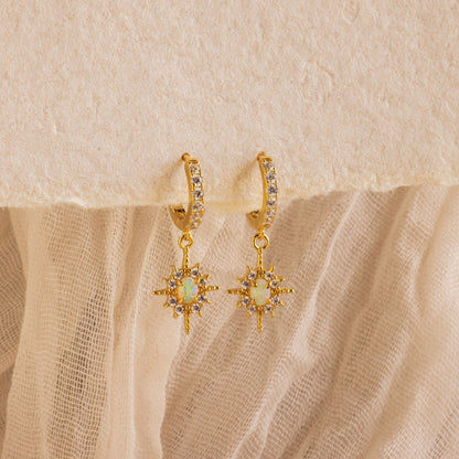 Opal Star Necklace & Earrings Set