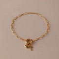 Cross & Heart Charm Bracelet