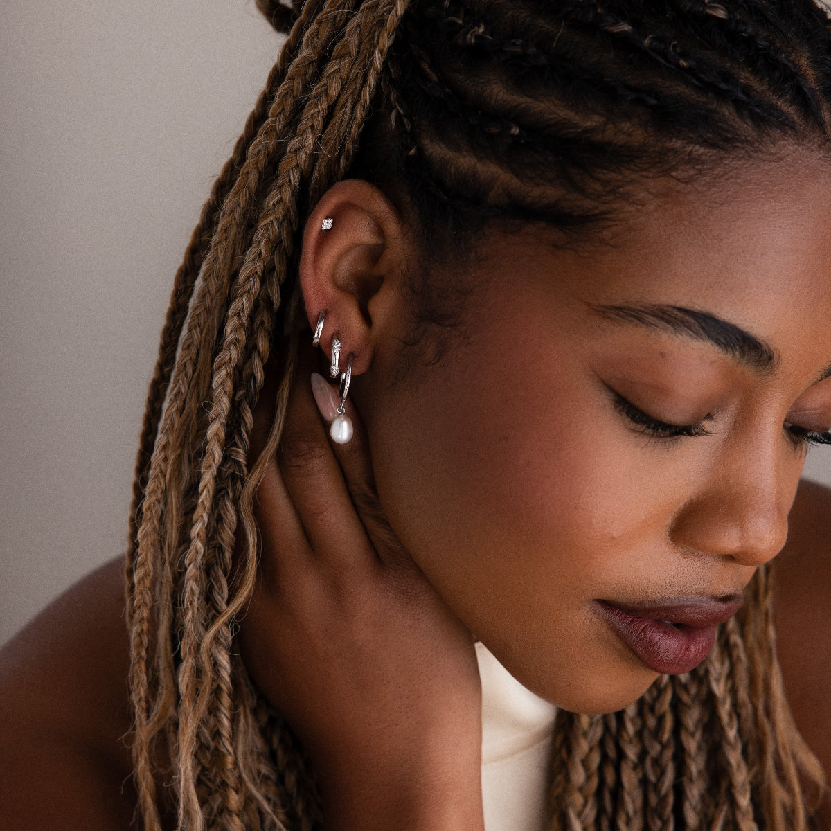 Avery Geometric Diamond Studs