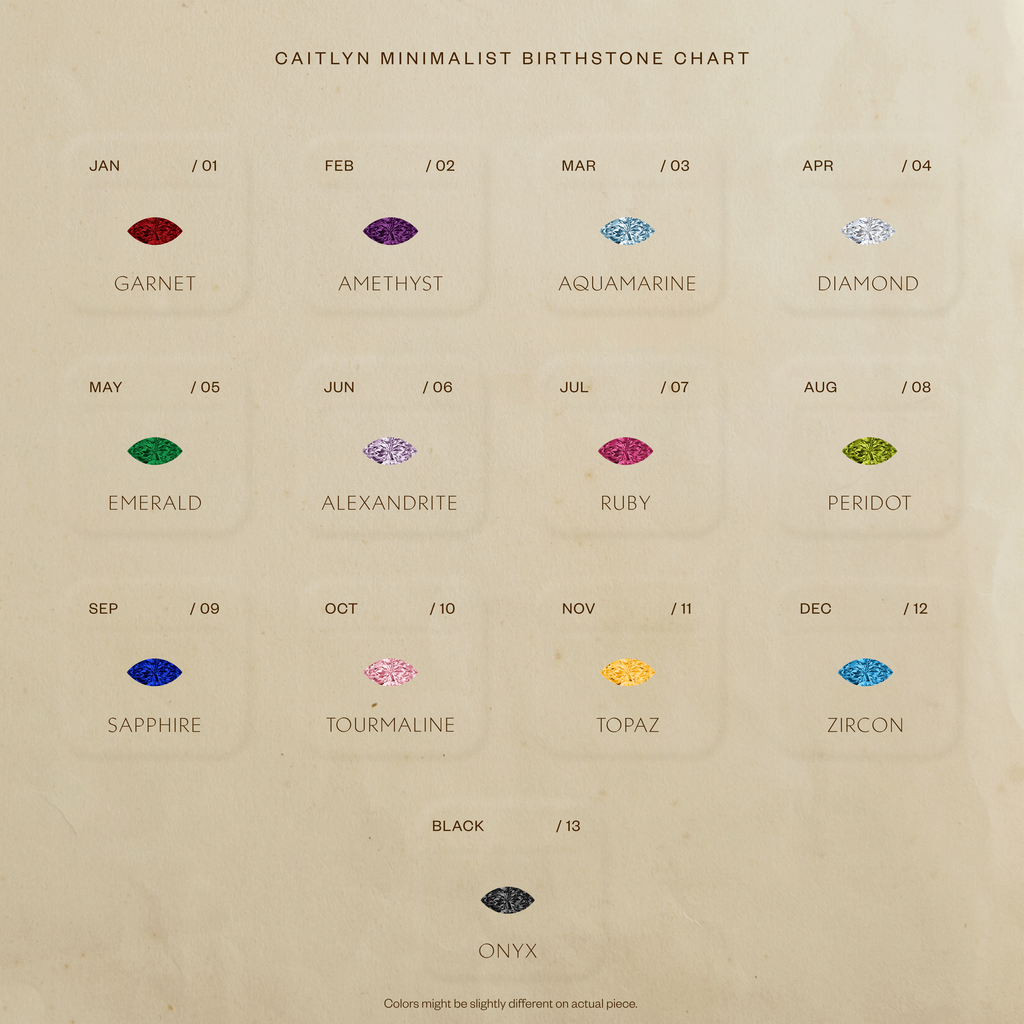 Marquise Birthstone Signet Ring
