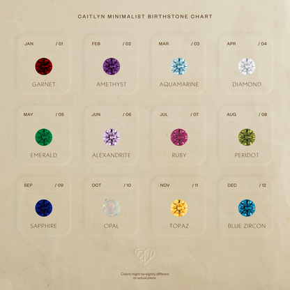 Genevieve Birthstone Huggies