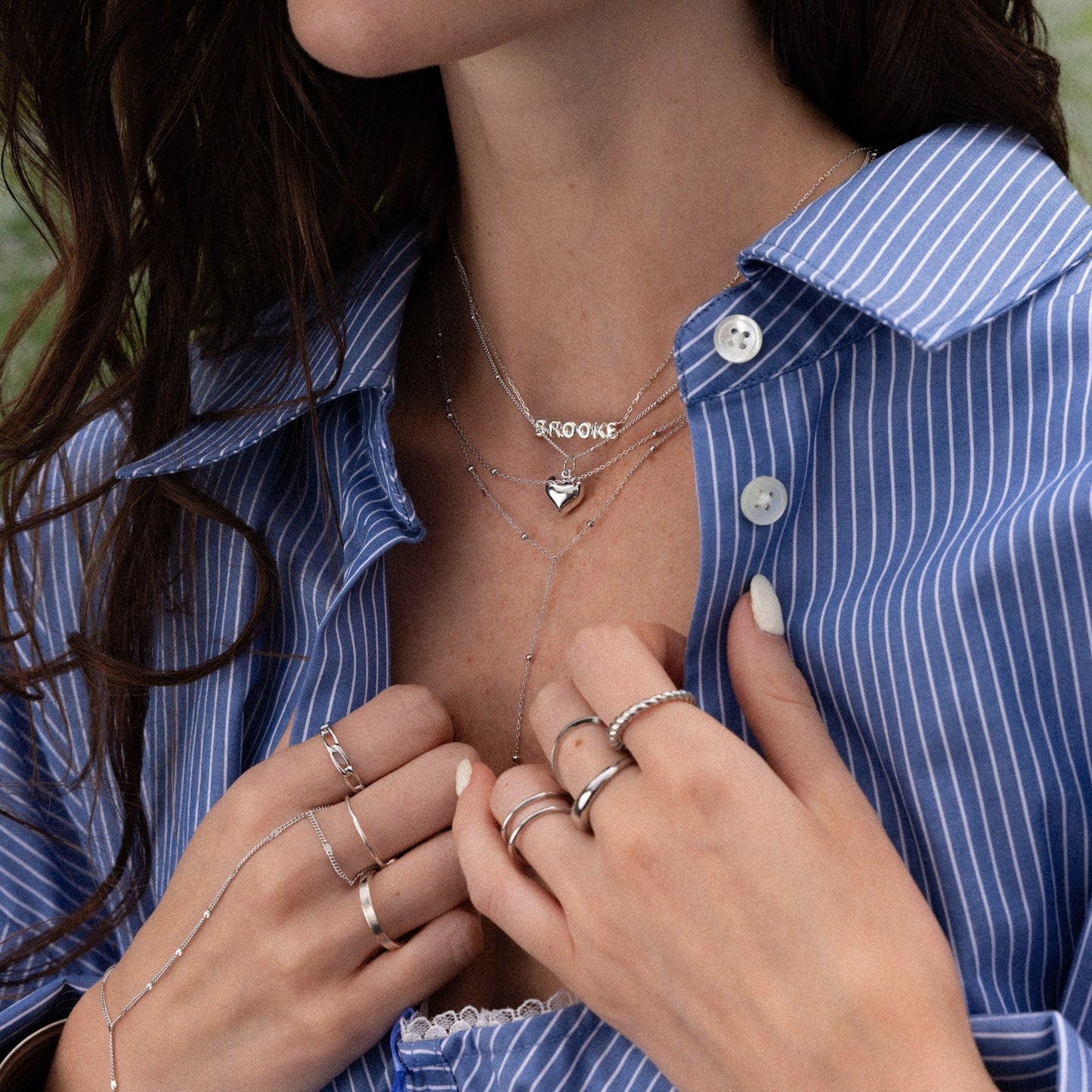 Tiny Bubble Name Necklace