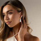 Celestial Baroque Pearl Charm Hoops