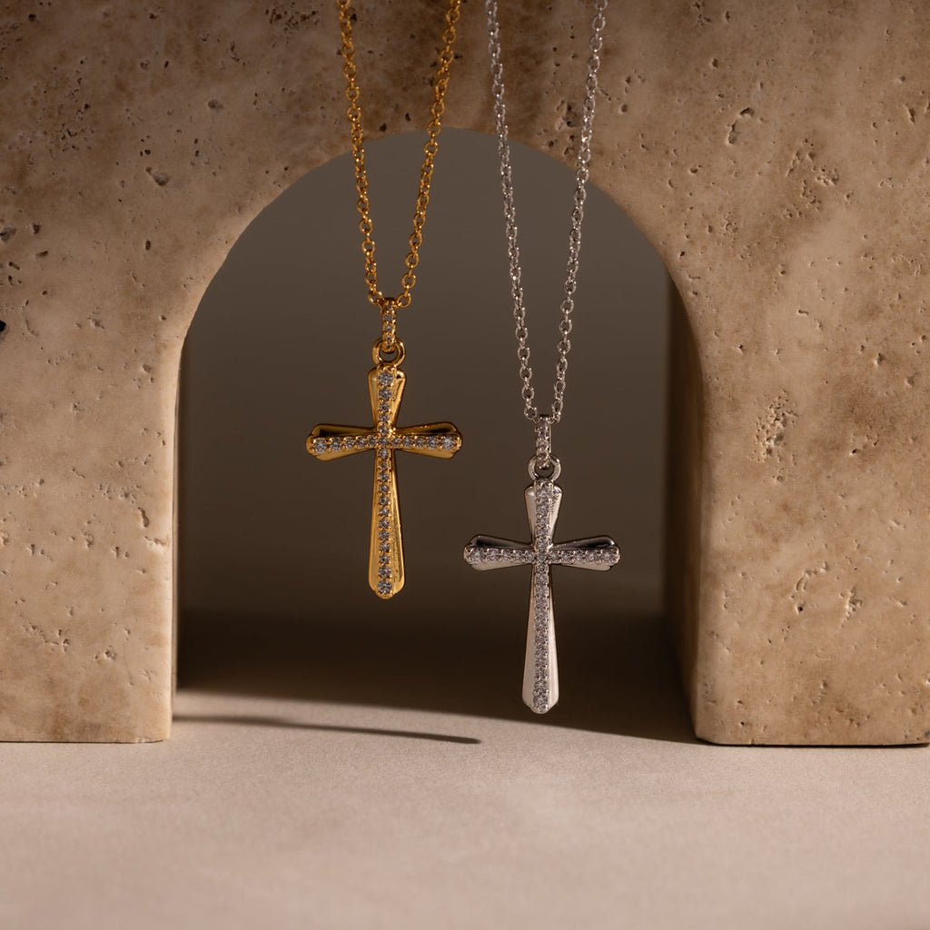 Solace Pave Cross Necklace