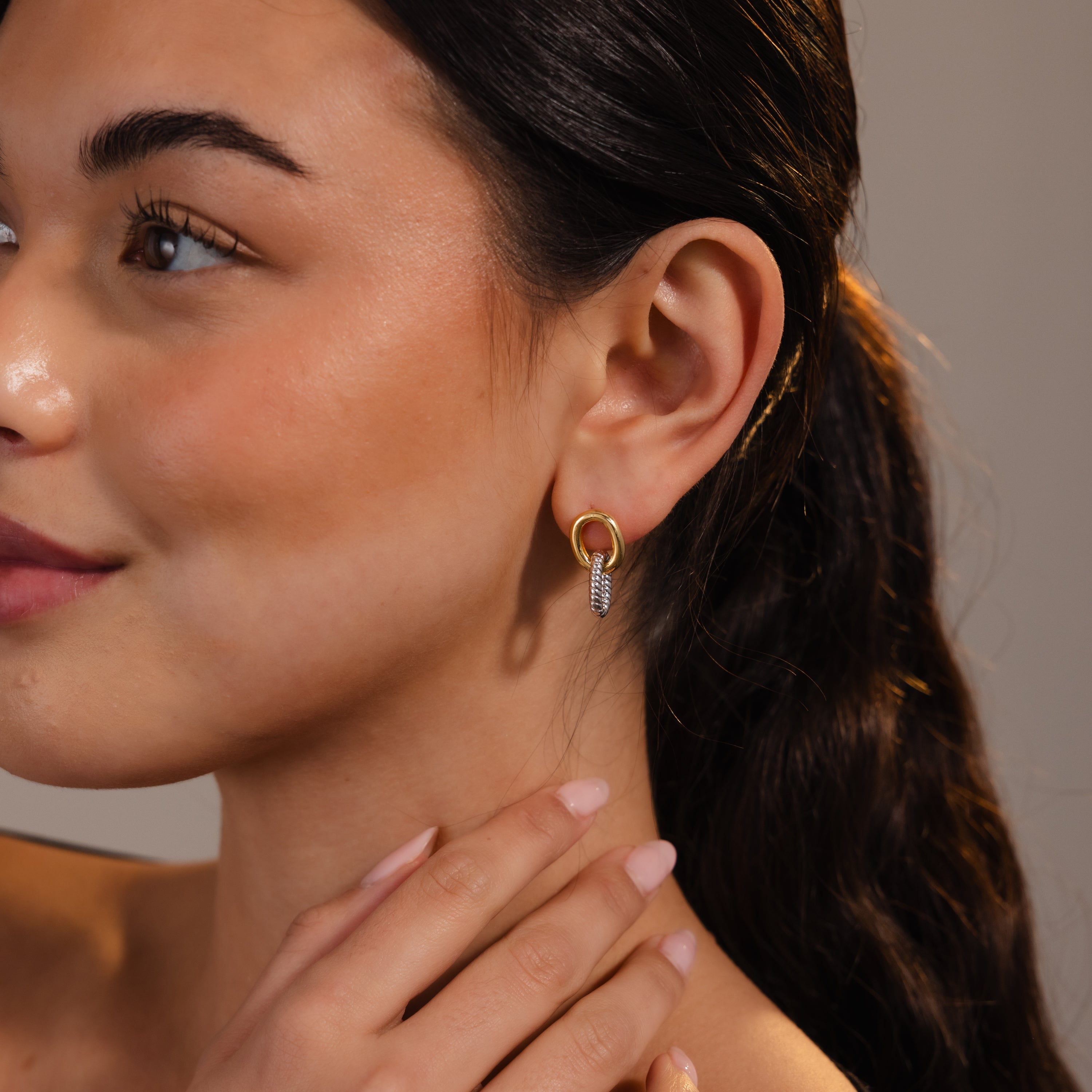 Twisted Link Earrings