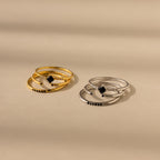 Black Abyss Ring Set