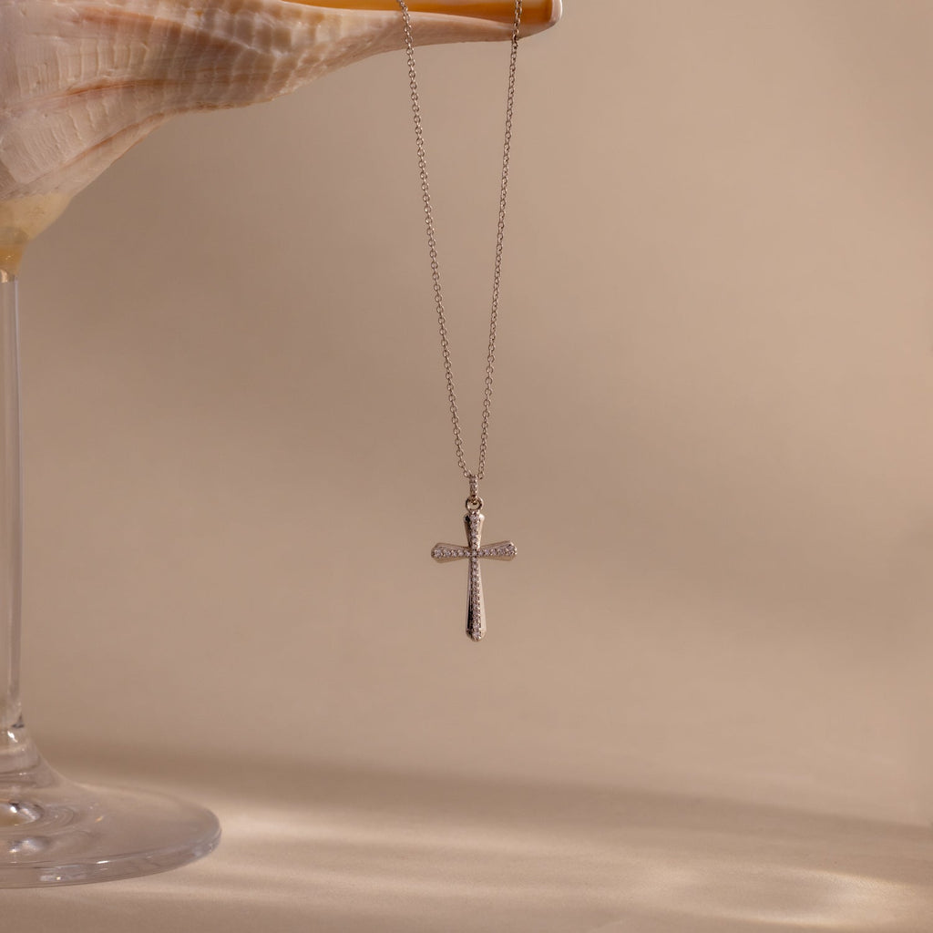Solace Pave Cross Necklace