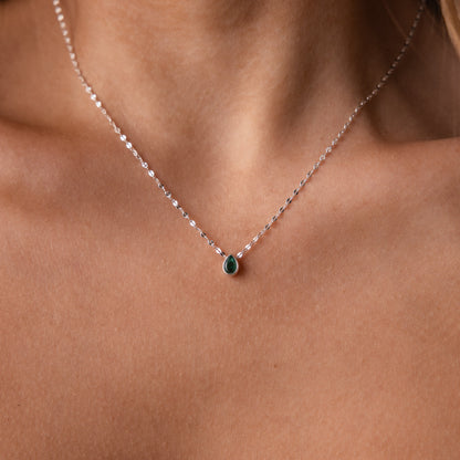 Multiple Teardrop Birthstone Necklace