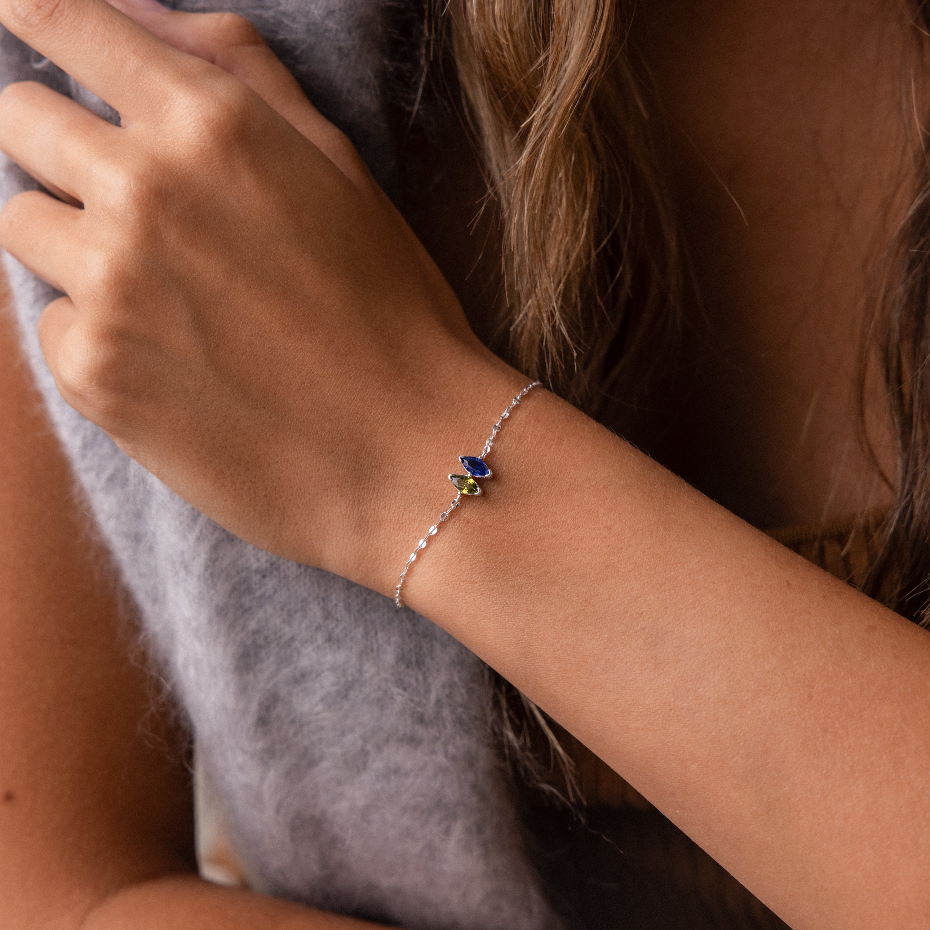 Multiple Marquise Birthstone Bracelet