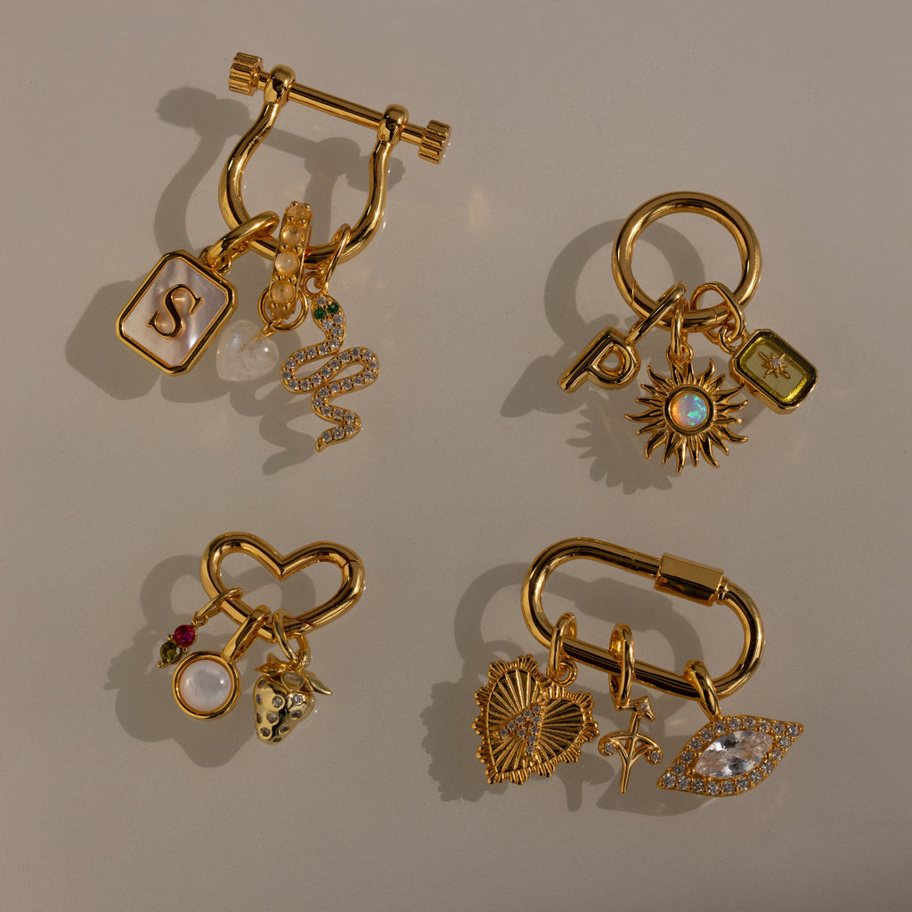Bar & Carabiner Charm Set