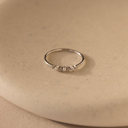 Delicate Pearl Diamond Ring