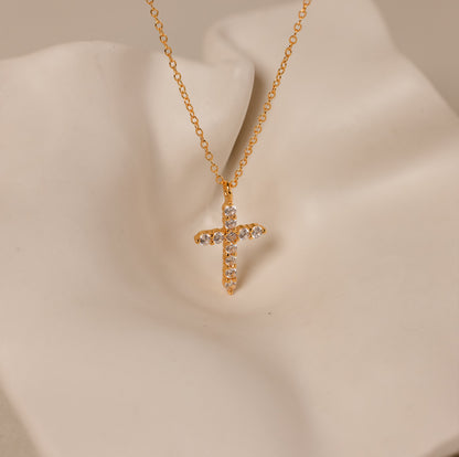 Pave Cross Necklace