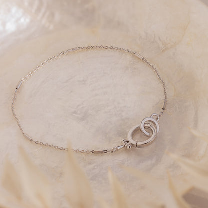 Hinged Circle Charm Bracelet