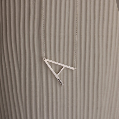 Large Sideways Initial Necklace