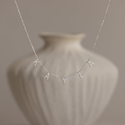 Pave Letter Necklace