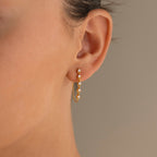 Diamond Chain Drop Earrings