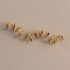 Floating Birthstone Huggies