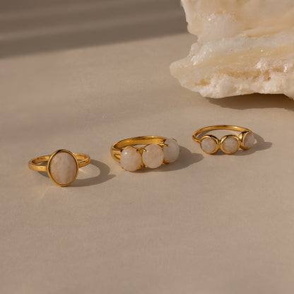 Moonstone Cluster Ring
