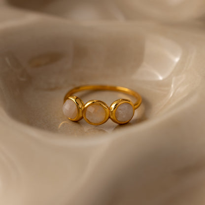 Moonstone Cluster Ring
