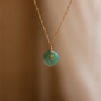 Round Jade Pendant Necklace