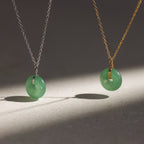 Round Jade Pendant Necklace
