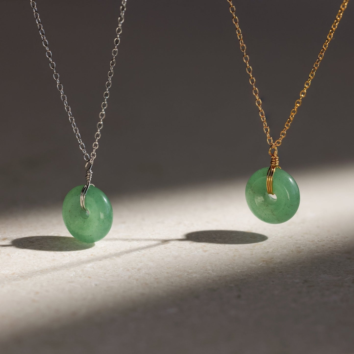 Round Jade Pendant Necklace