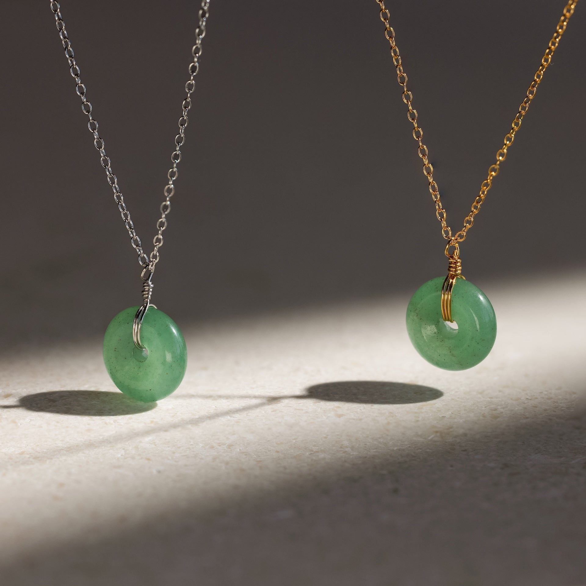 Round Jade Pendant Necklace