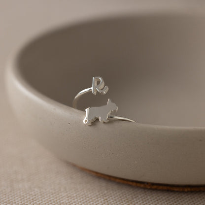 Duo Pet Initial Wrap Ring