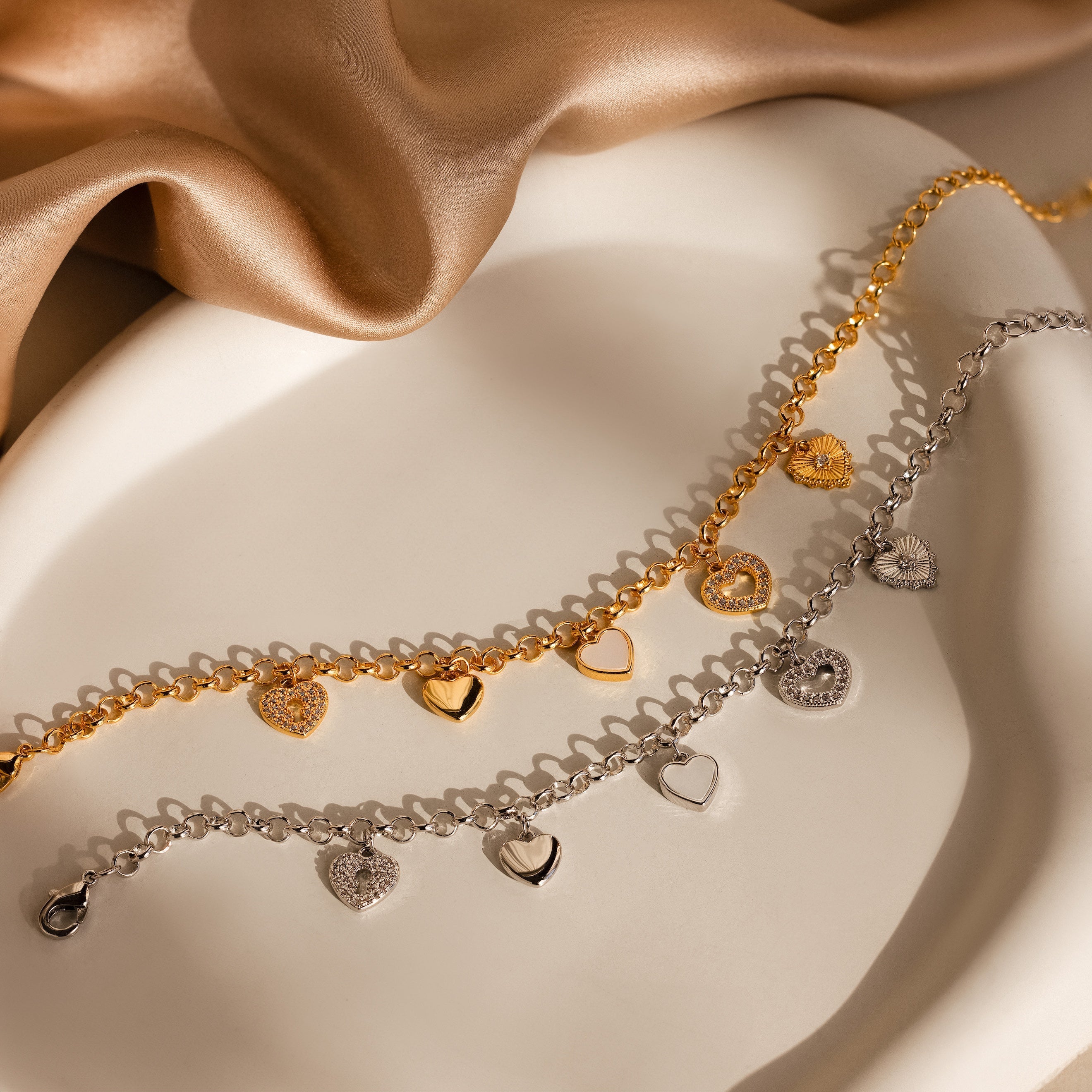 Heart Charm Bracelet