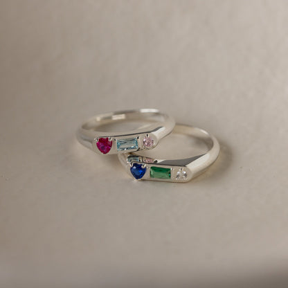 Bold Birthstone Signet Ring