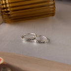 Birth Flower Bar Ring