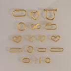 Heart Carabiner Paperclip Bracelet
