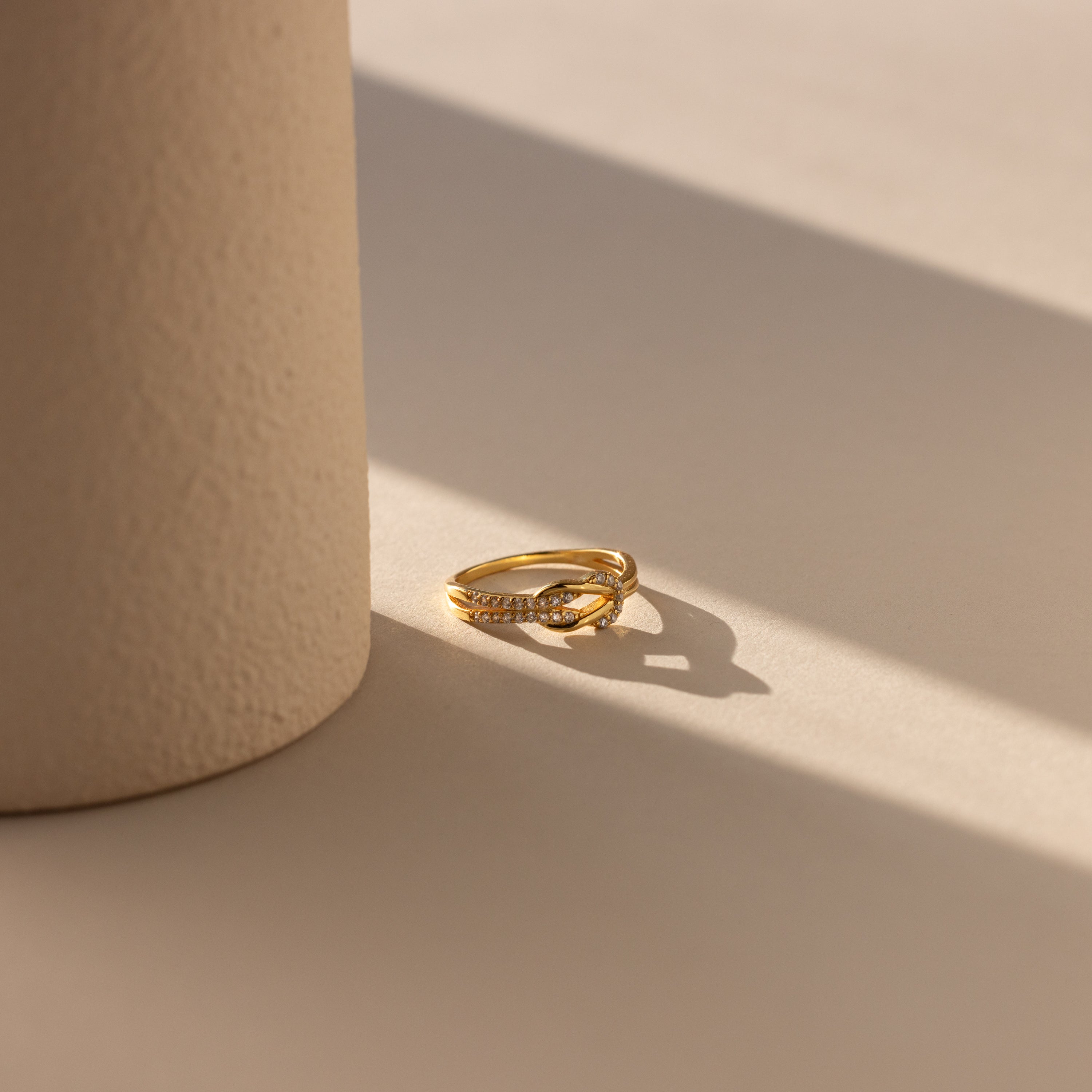 Pave Double Knot Ring