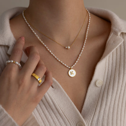 Dainty Duo Pearl Necklace
