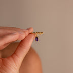 Birthstone Drop Chain Ring