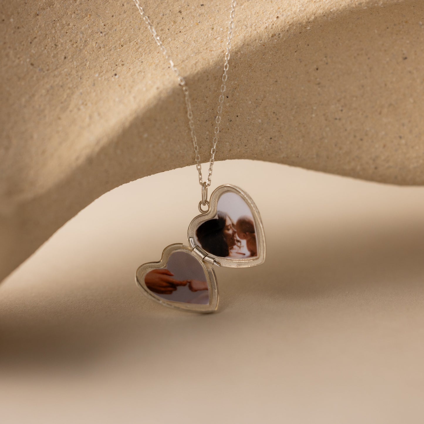 Handwriting Heart Locket Necklace