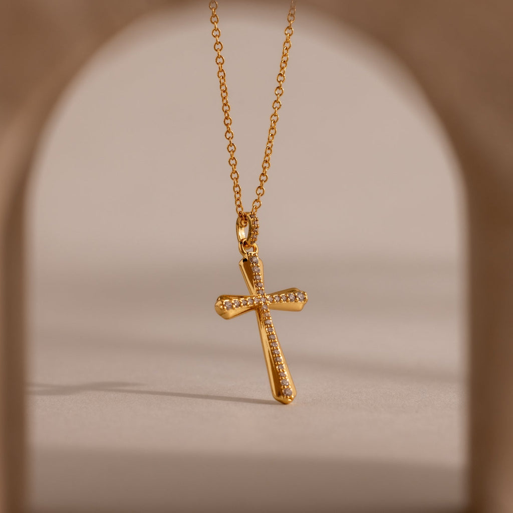 Solace Pave Cross Necklace
