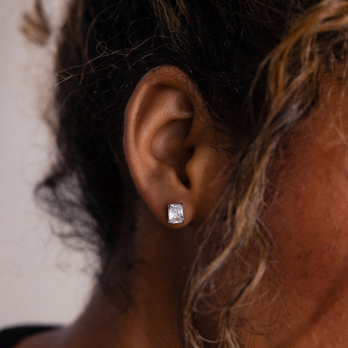 Emerald Diamond Studs