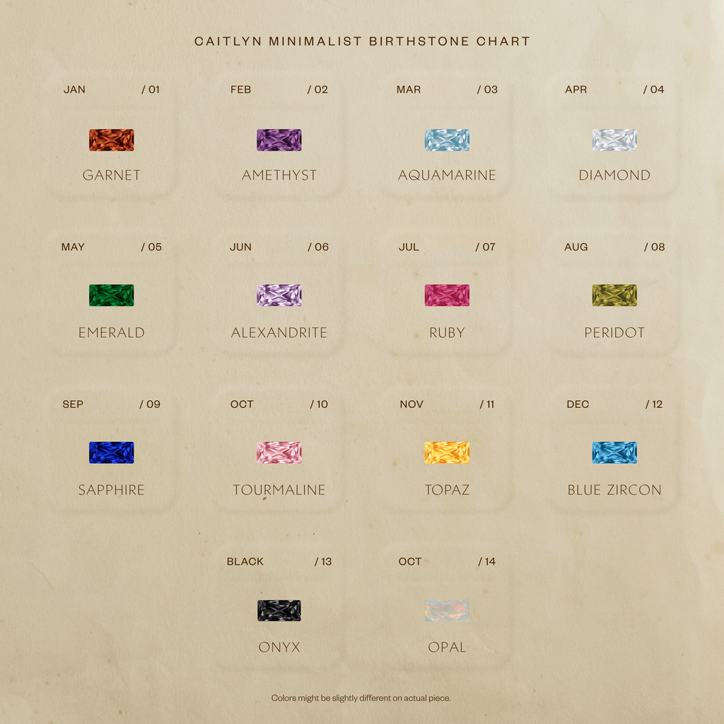 Baguette Birthstone Bracelet