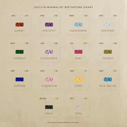 Baguette Birthstone Bracelet