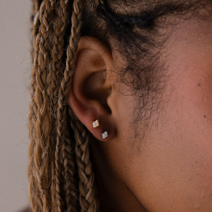 Avery Geometric Diamond Studs