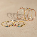 Tiny Dual Birthstone Ring
