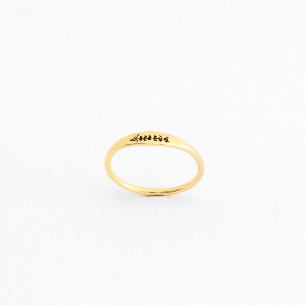 Skinny Birth Flower Ring