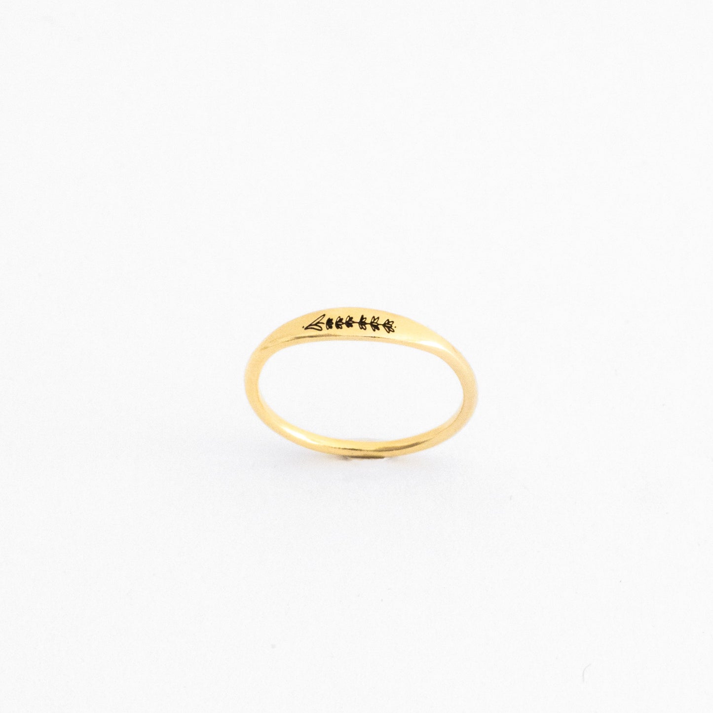Skinny Birth Flower Ring