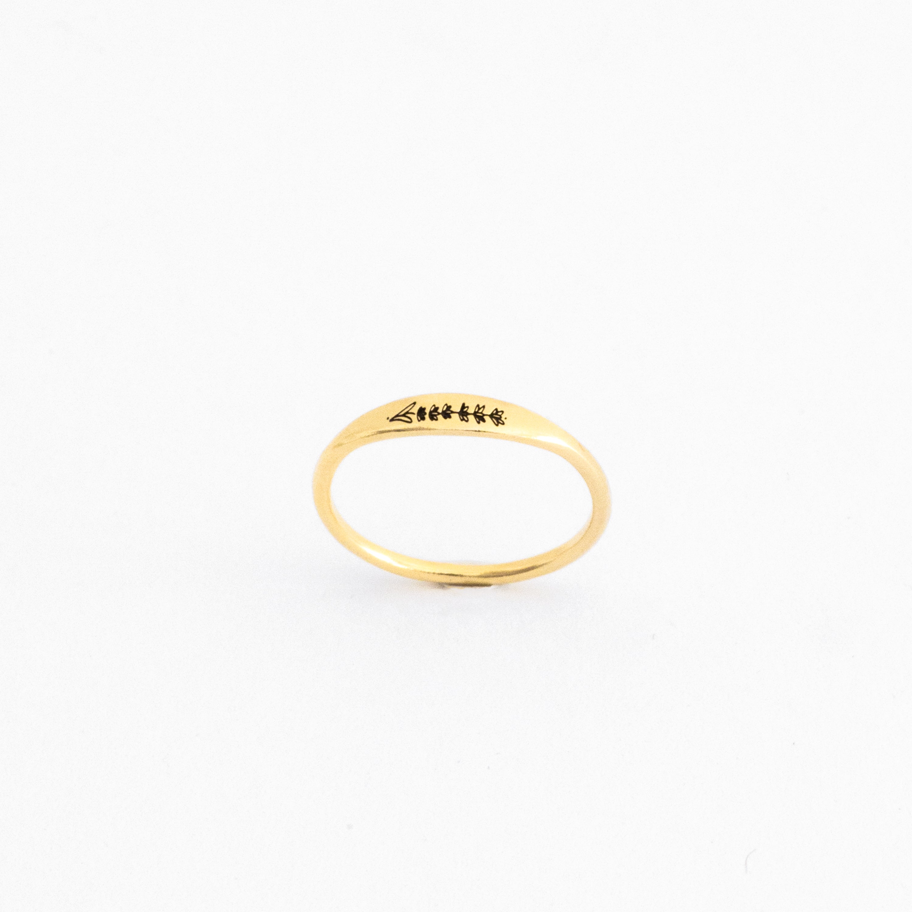 Skinny Birth Flower Ring