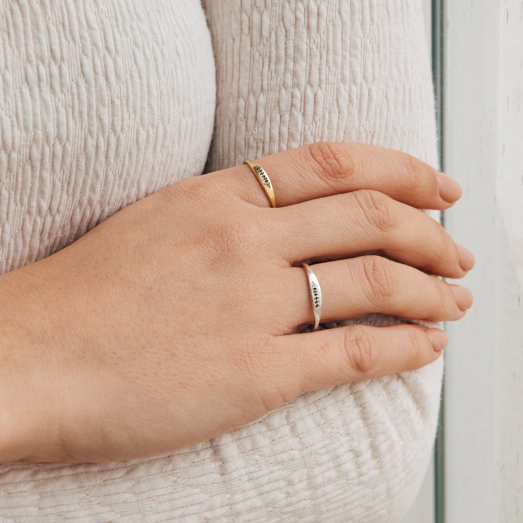 Skinny Birth Flower Ring